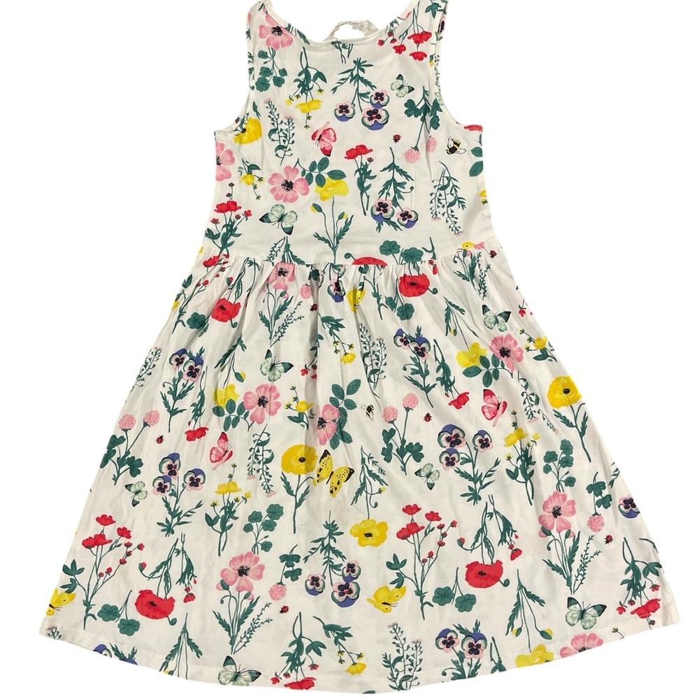 H&M Kids Floral Dress - White with Multicolor Flowers
